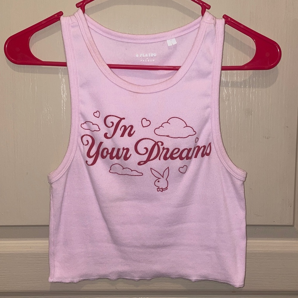**SOLD** **SOLD** Playboy Pink “In Your Dreams” Ribbed Tank Top Size Small